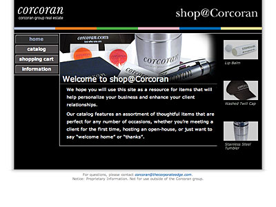 home page of shop@Corcoran