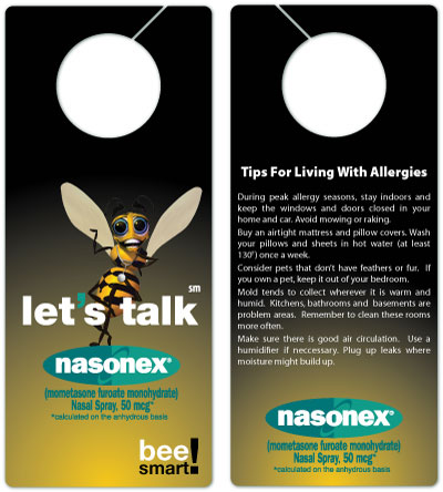Nasonex doorhanger